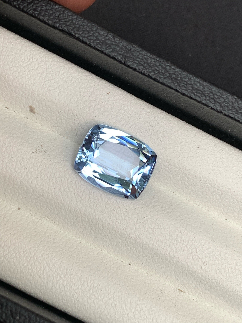 Santa Maria Blue Aquamarine Gemstone: 3.35 Carat Cushion Cut, March Birthstone