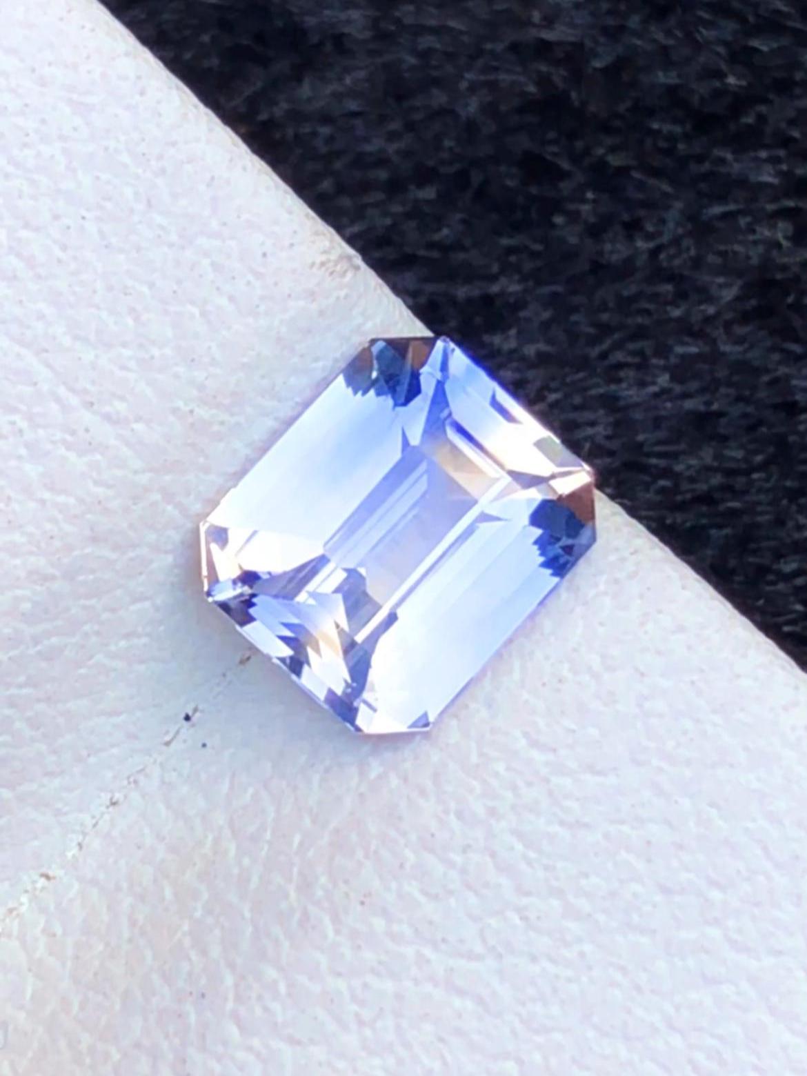 Violet-Blue Sapphire 2.05ct Emerald Cut • Sri Lanka