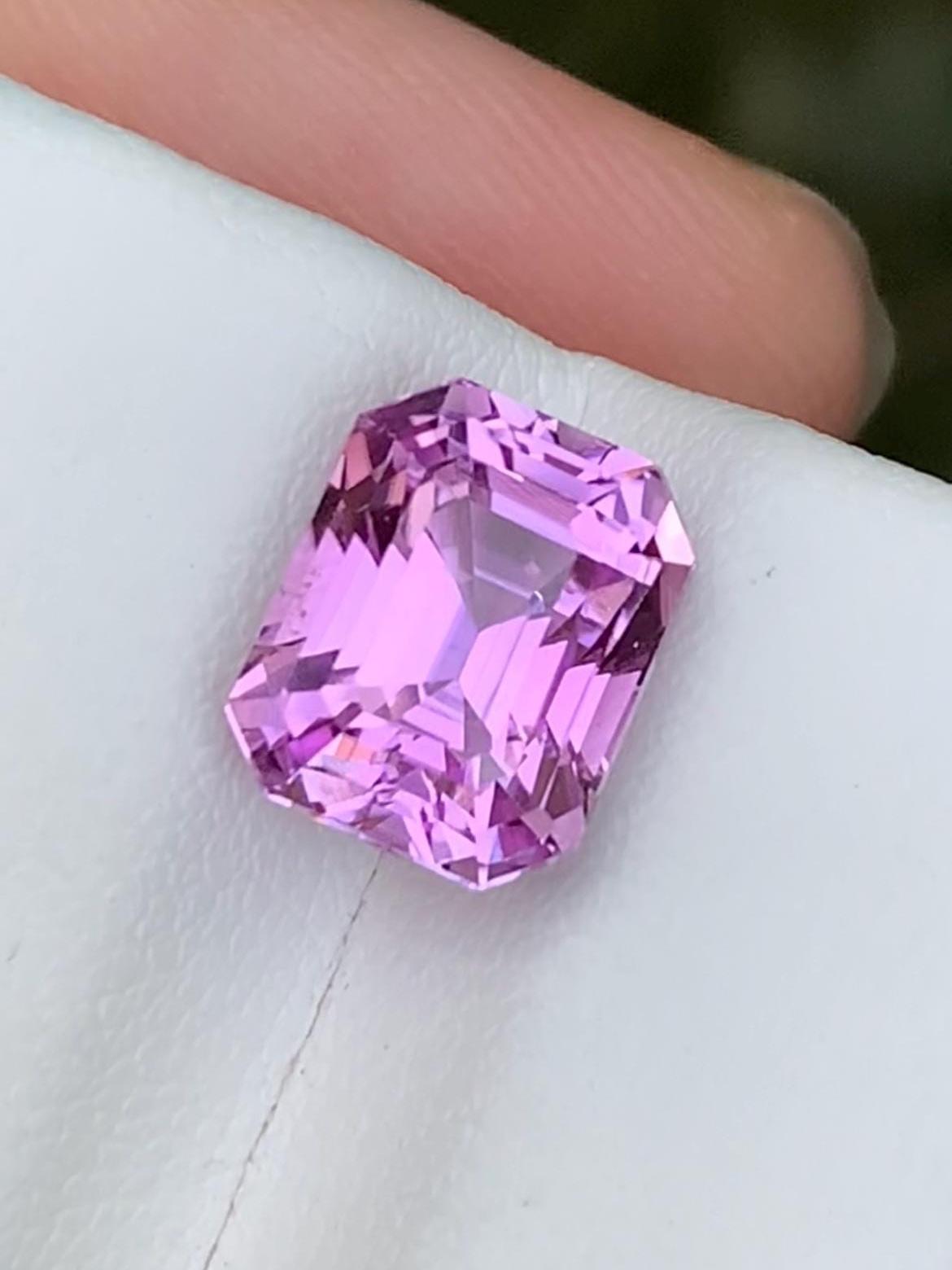 Vivid Pink Kunzite Gemstone: 4.90 CT Faceted Cushion Cut From Nuristan Afghanistan