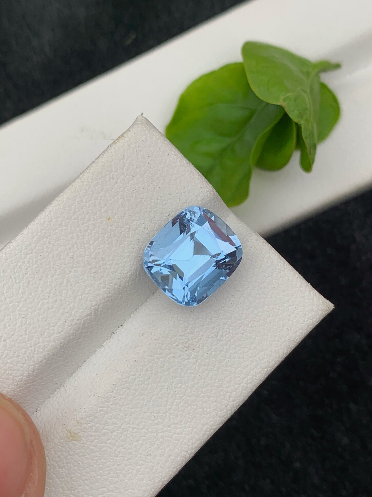 Santa Maria Aquamarine Gemstone: 4.95 CT Cushion Cut, Brazil