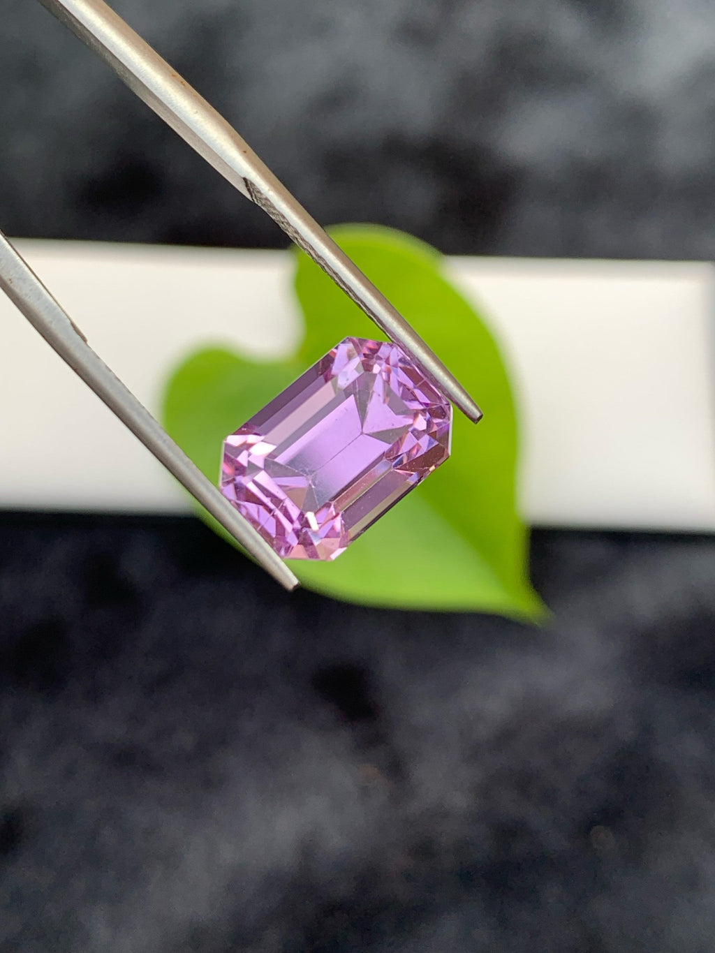 Violet Pink Kunzite Gemstone: 7.30 CT Emerald Cut, Afghanistan Origin