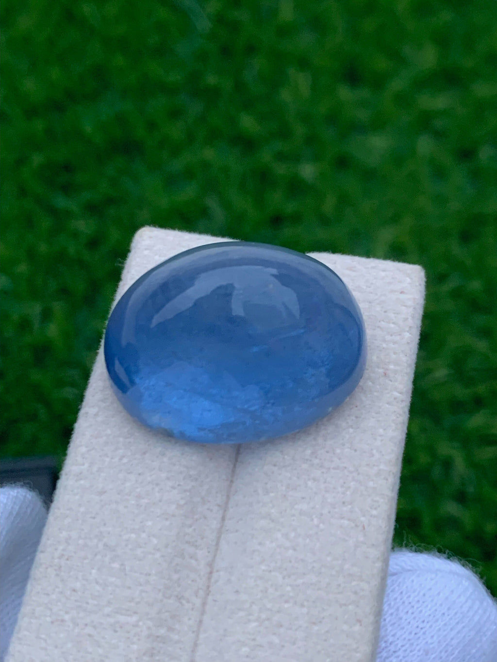 Santa Maria Aquamarine Cabochon: Oval Blue Gemstone, 59.40 CT
