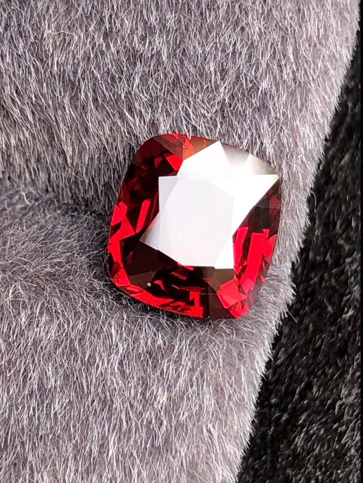 Vivid Red Spinel 2.55 Carat Cushion Cut Gemstone - Burma Origin
