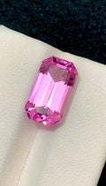 Pink Kunzite 8.05 Carat Elongated Emerald Cut Gemstone from Nuristan Afghanistan