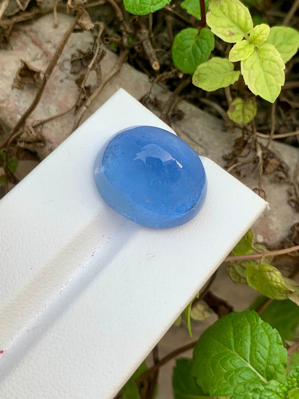 Natural Santa Maria Aquamarine Cabochon: Deep Sky Blue Gemstone (32.40 CT)