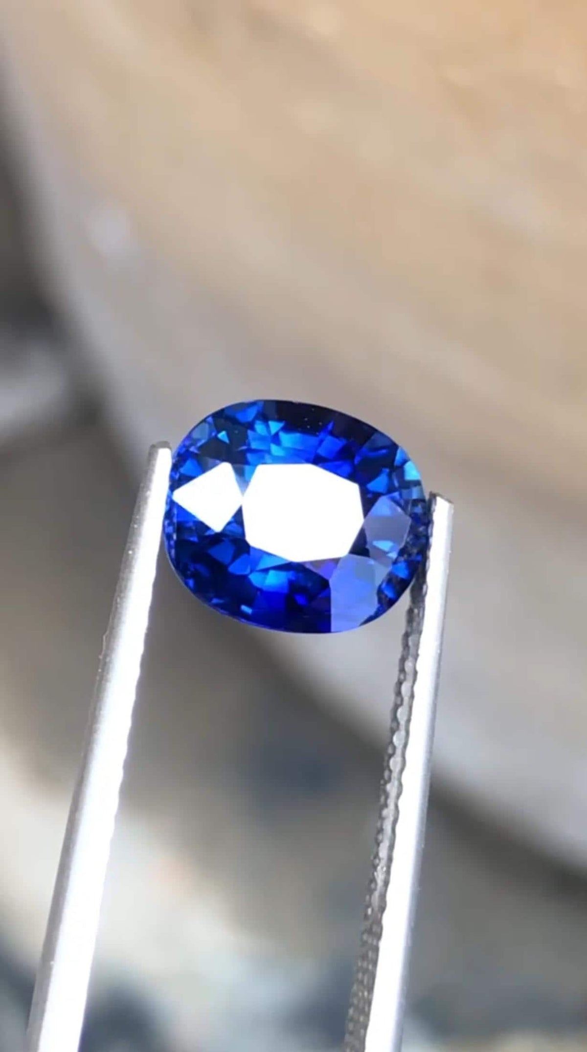 Royal Blue Sapphire Gemstone: 3.05 CT Cushion Cut, Certified