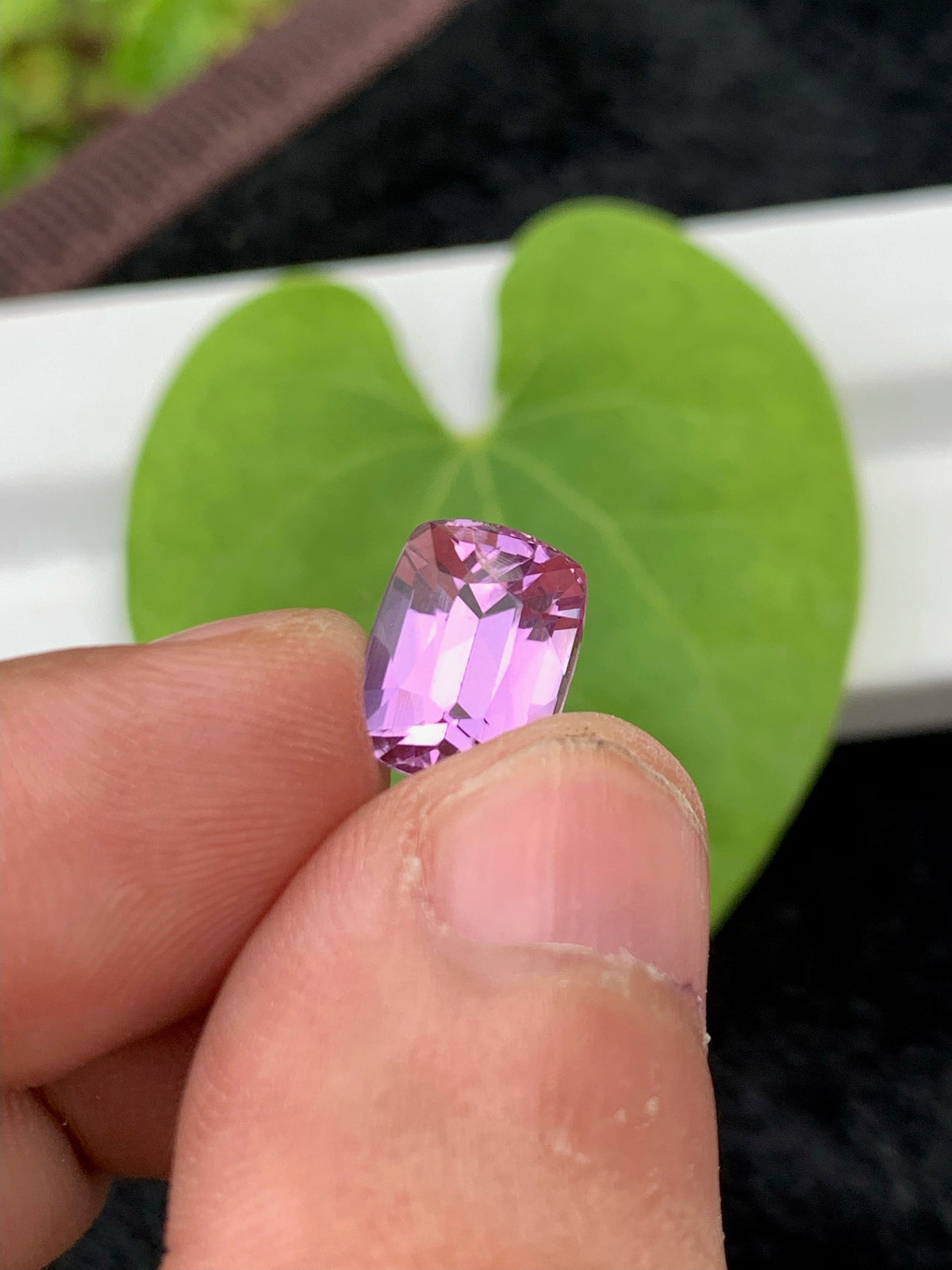 Pink Kunzite Gemstone: 4.85 CT Faceted Cushion Cut Stone