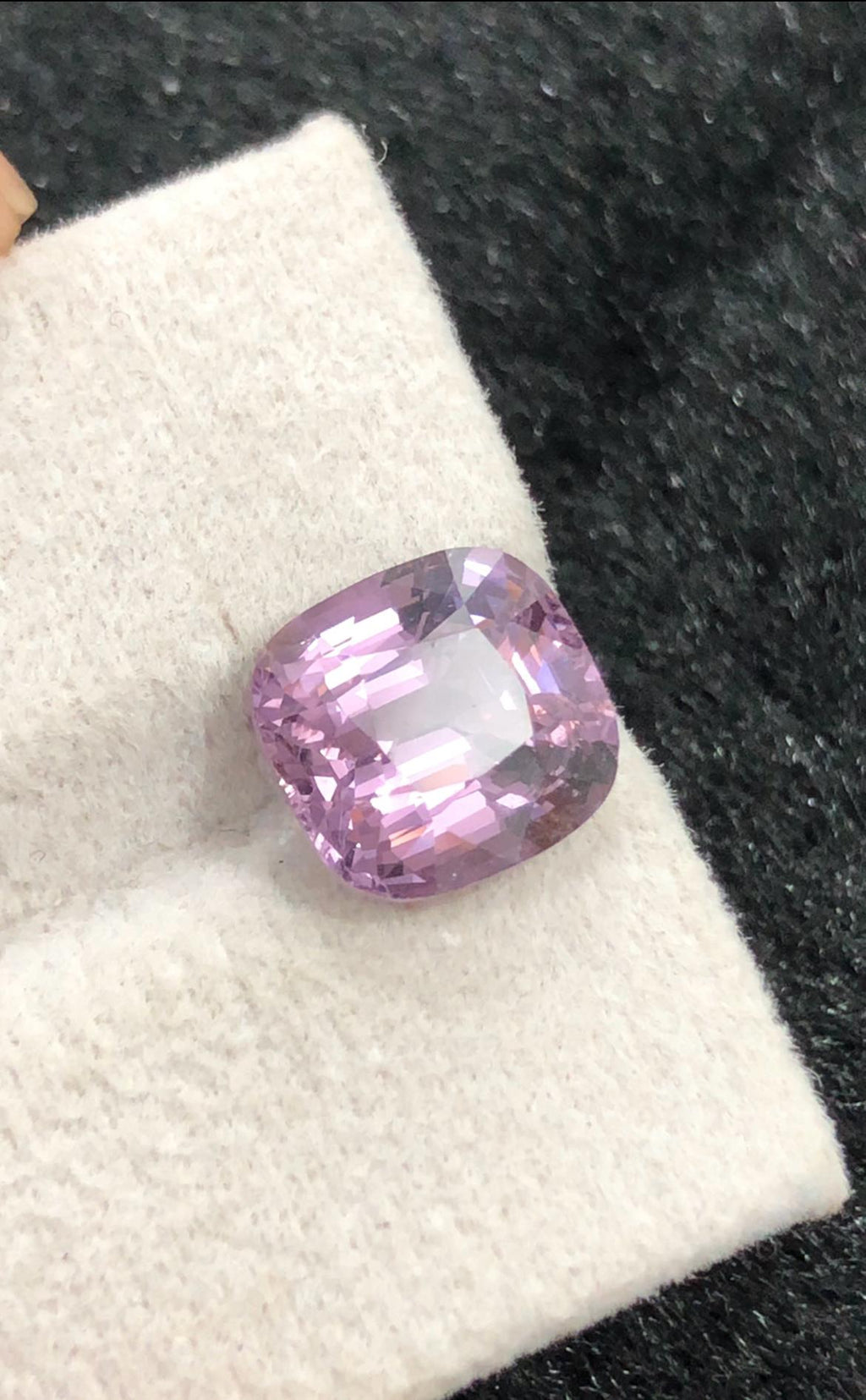 Purplish Pink Spinel Gemstone: 4.14 Ct Cushion Cut From Tanzania