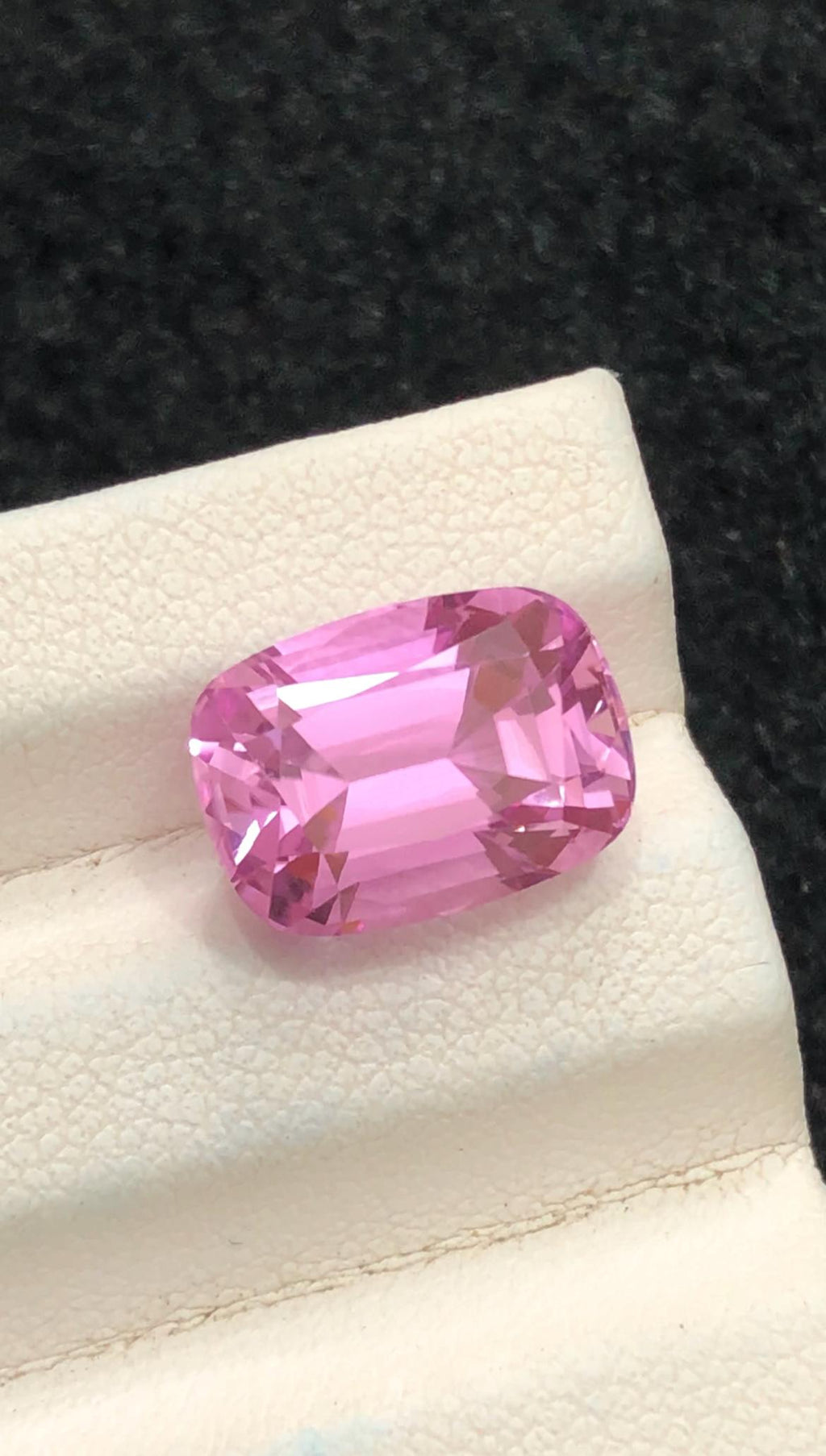 Pink Kunzite 7.40ct Cushion Cut Gemstone from Afghanistan – Sparkling Blush Pink Collector’s Gem
