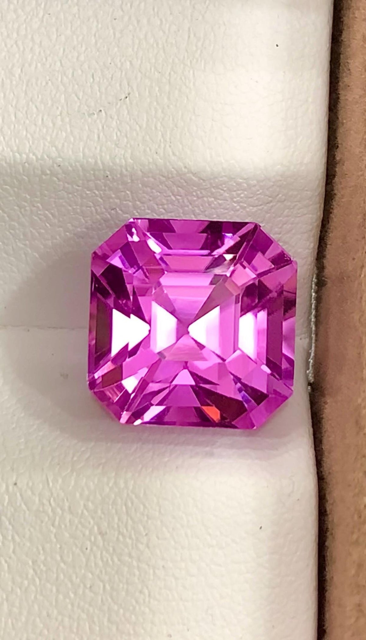 Pink Kunzite 16.20ct Asscher Cut – Precision Step Cut Gemstone from Afghanistan