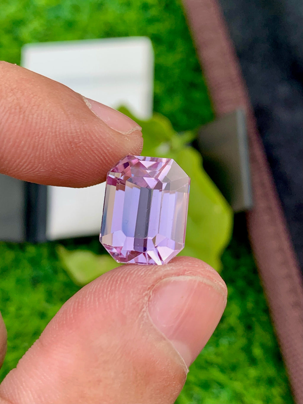 AAA Pink Kunzite Gemstone: Emerald Cut November Birthstone, 13.95 CT