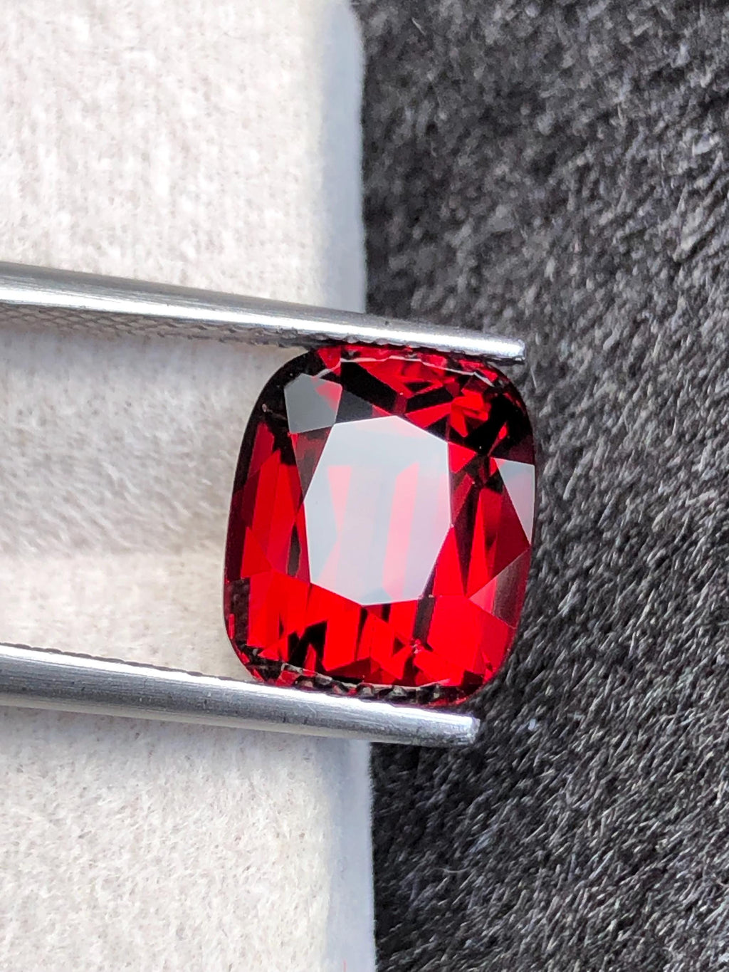 Rhodolite Garnet 5.86ct Cushion Cut Vibrant Reddish Gemstone from Tanzania