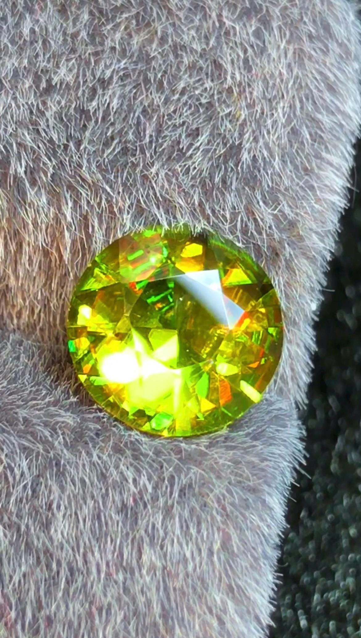 Sphene Titanite 1.90 ct Oval Cut Green Gemstone from Skardu Pakistan