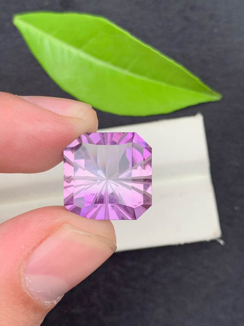 Fancy Ascher Cut Amethyst Loose Gemstone - 19 carats