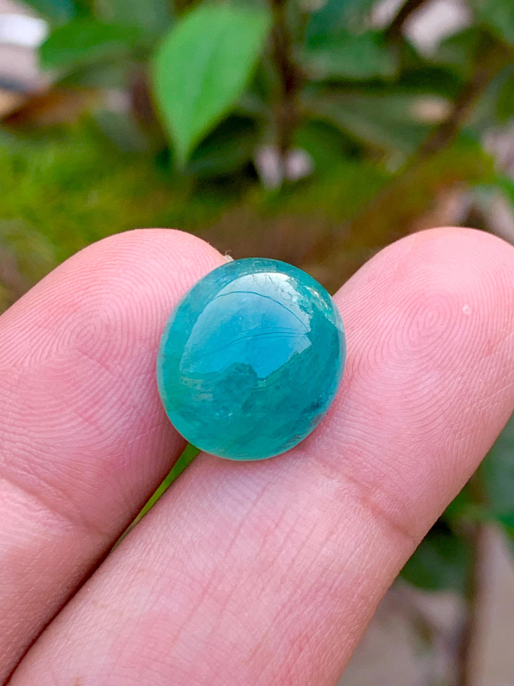 Grandidierite Cabochon: Rare Bluish-Green Gemstone from Madagascar (11.80 CT