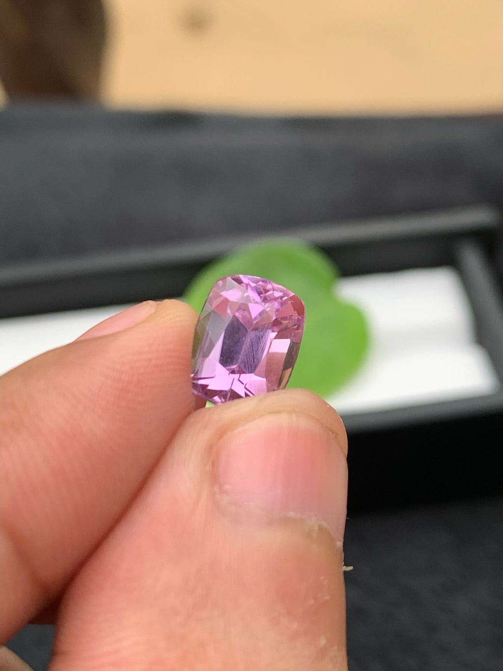 4.65 CT Pink Kunzite Gemstone: Cushion Cut, Afghanistan Origin
