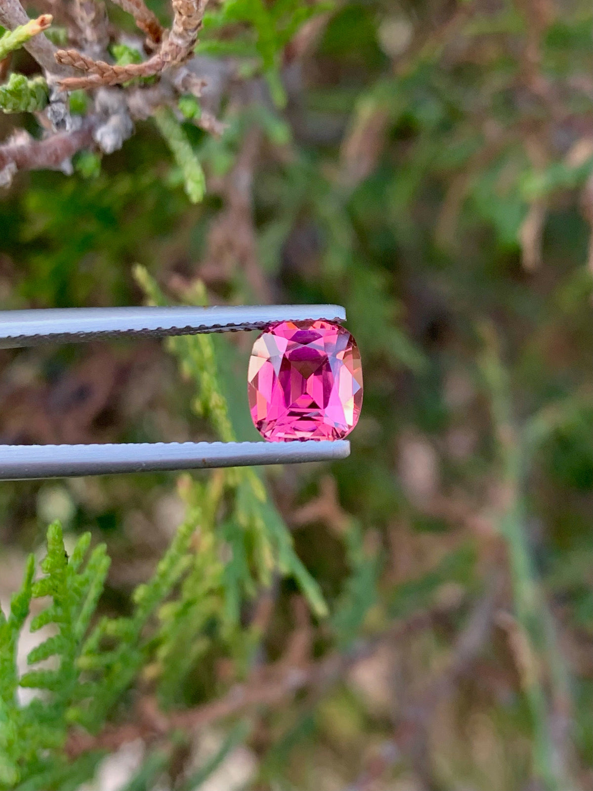 Pink Tourmaline Gemstone: 1.90 CT Cushion Cut, October Birthstone