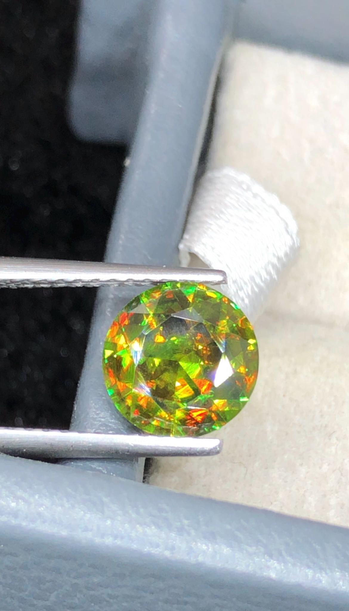 Chrome Sphene 1.75ct Round Cut From Madagascar