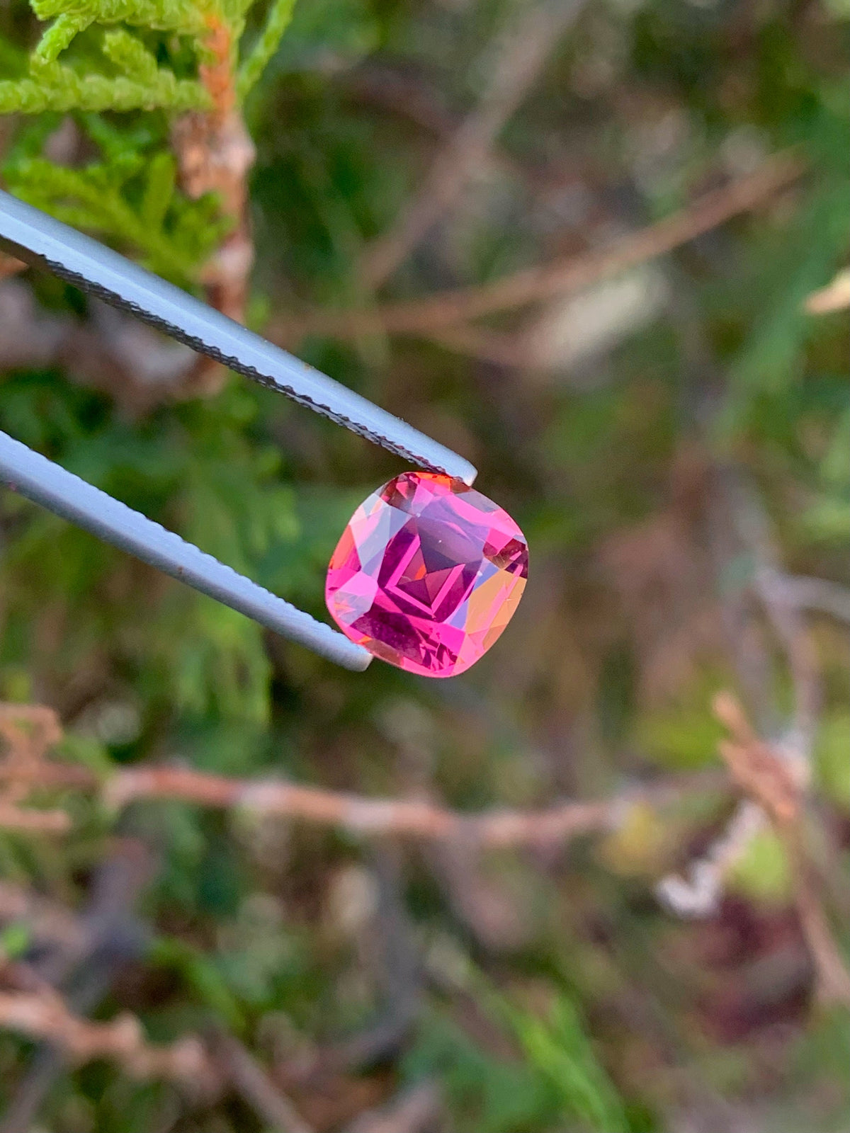 Pink Tourmaline Gemstone: 2.15 CT Cushion Cut, October Birthstone