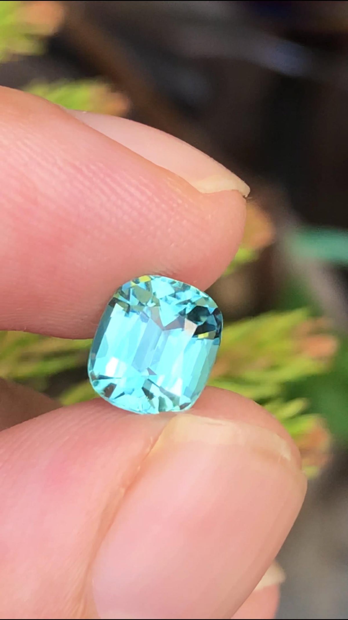 Lagoon Tourmaline Gemstone: 2.50 Carat Afghan Cushion Cut