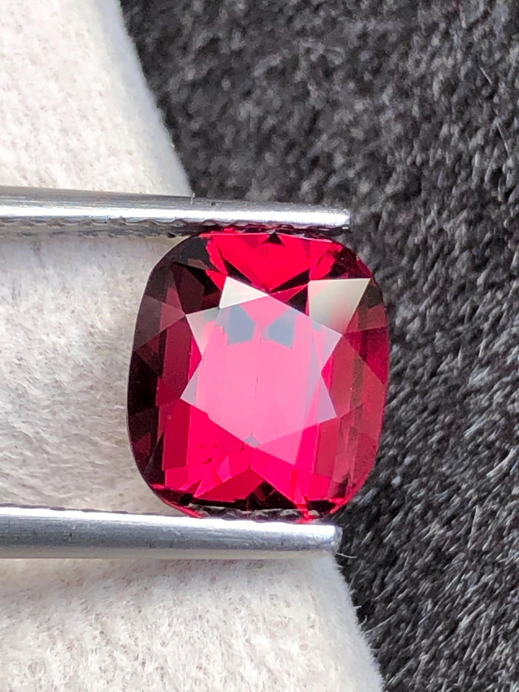 Rhodolite Garnet 3.09ct Cushion Cut Raspberry Pink from Tanzania