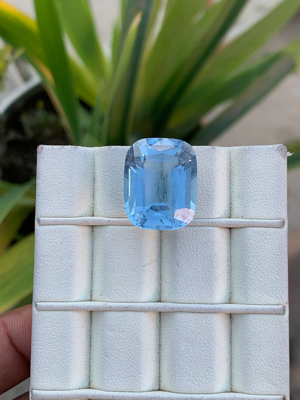 Cushion Cut Santa Maria Aquamarine Gemstone: 25.20 Carats, Pakistan Origin