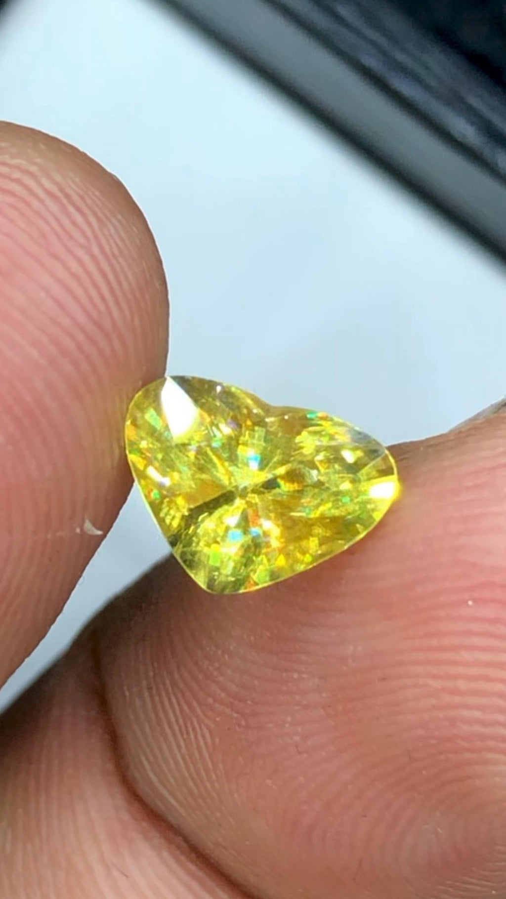 Heart Sphene Titanite Gemstone: Rare Faceted Loose Gem (1.45 CT)