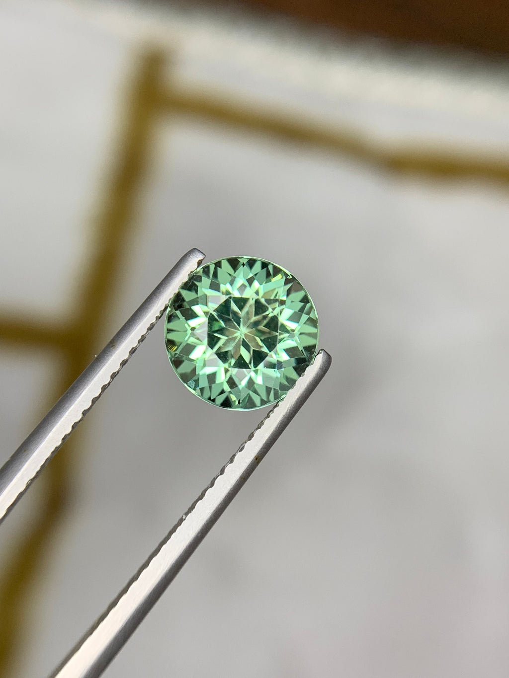 Lagoon Green Tourmaline Gemstone: Round Cut, 2.95 CT Loose Stone