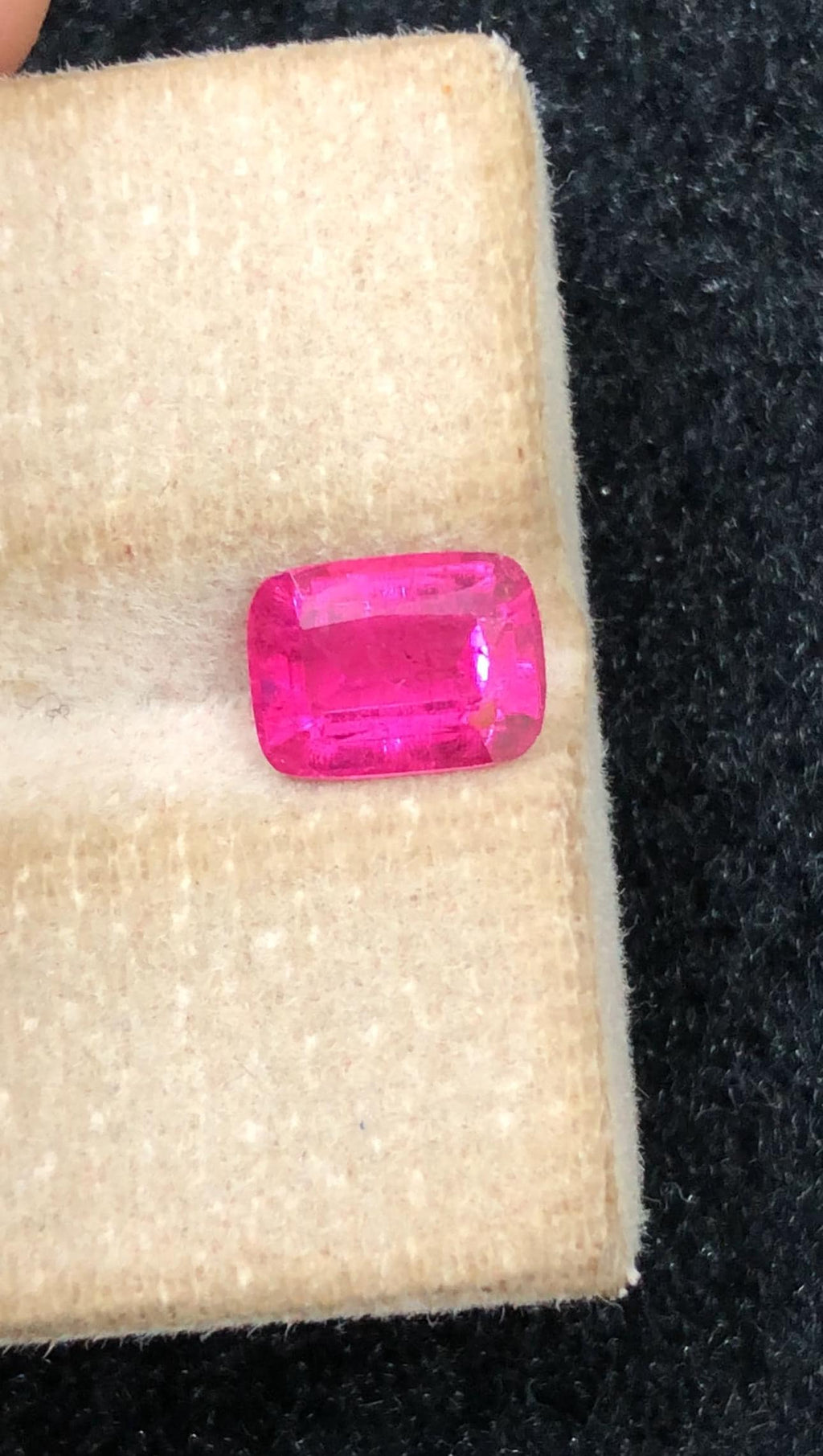Pink Rubellite 1.10ct Cushion Cut Loose Gemstone from Afghanistan