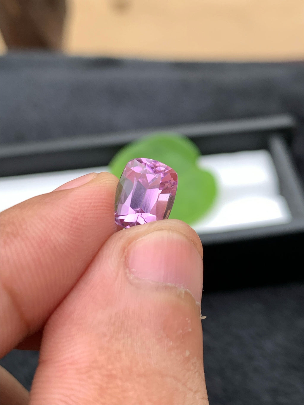 4.65 CT Pink Kunzite Gemstone: Cushion Cut, Afghanistan Origin