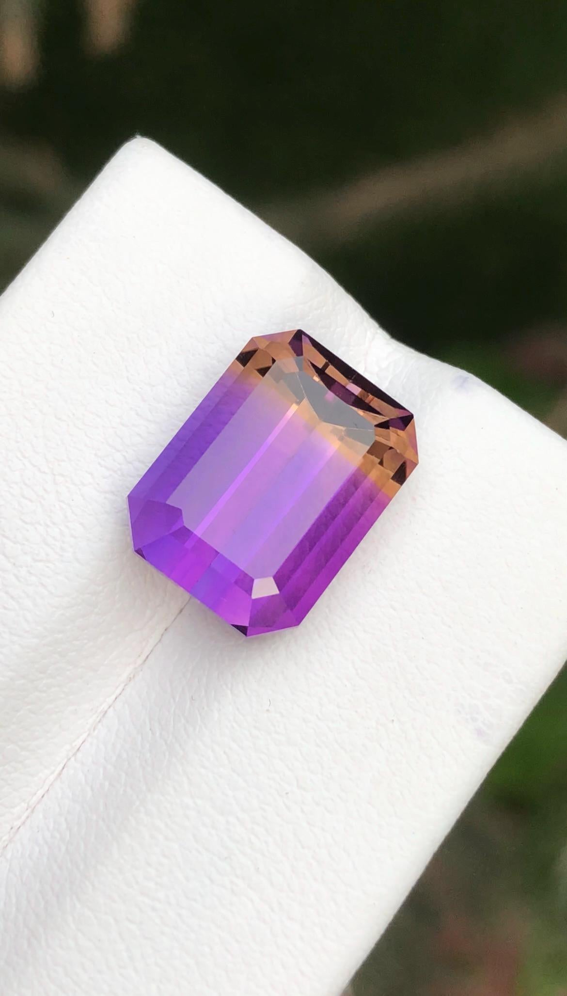 Ametrine 8.50 ct Emerald Cut • Bi-Color Gemstone from Bolivia