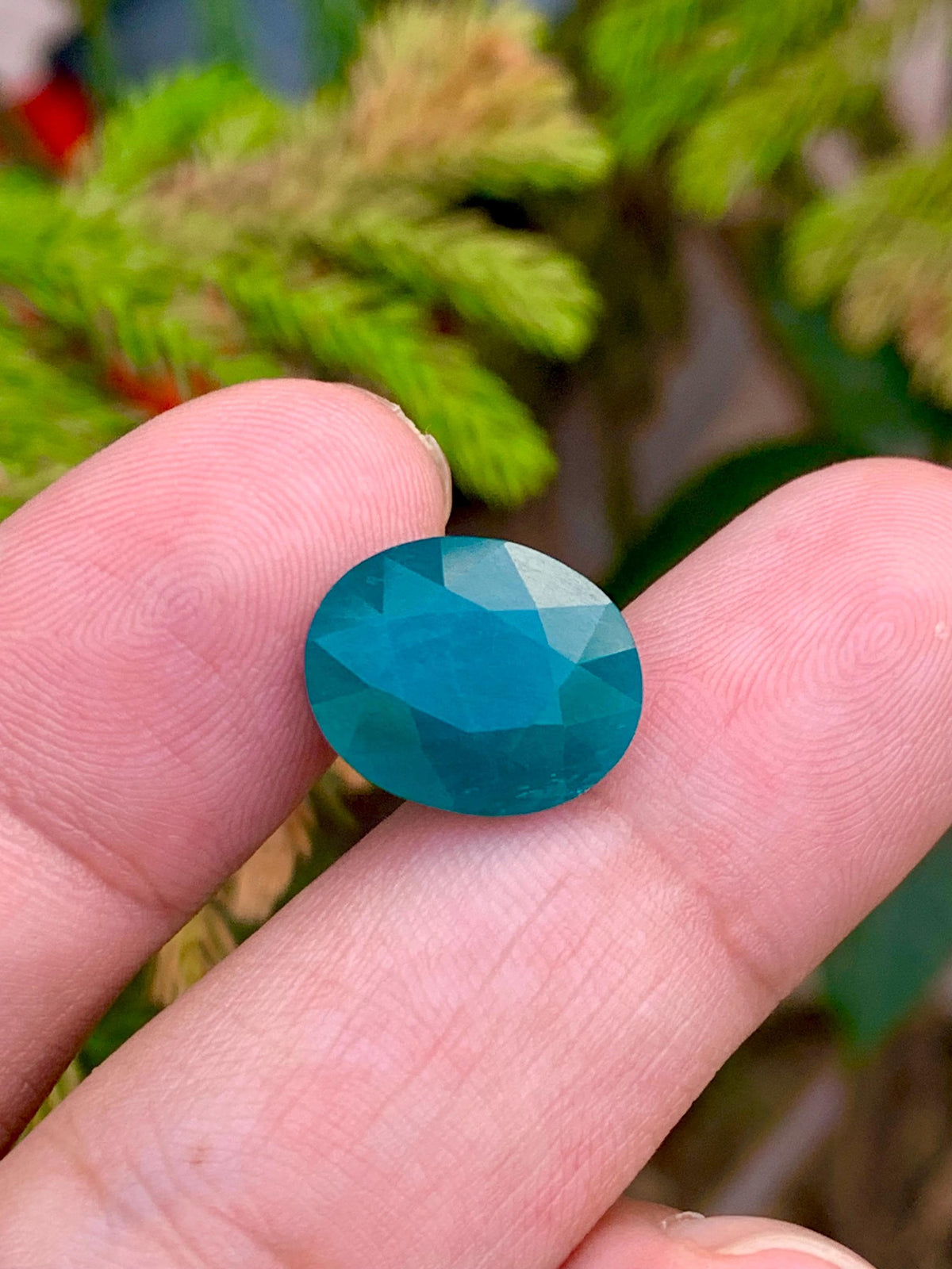 Grandidierite Cabochon: 9.30 CT Bluish Green Gemstone from Madagascar