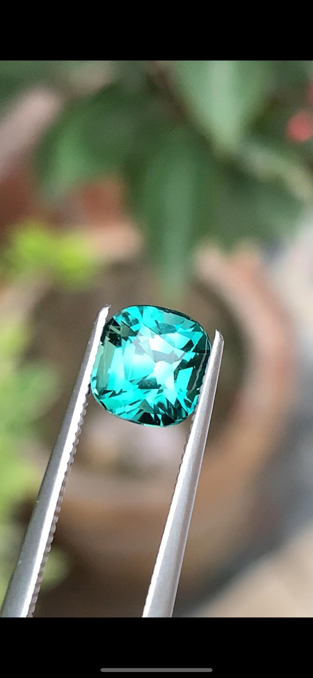 2.05 Carat Natural Lagoon Tourmaline – Cushion Cut, Vivid Blue-Green, Eye-Clean, Afghanistan Origin