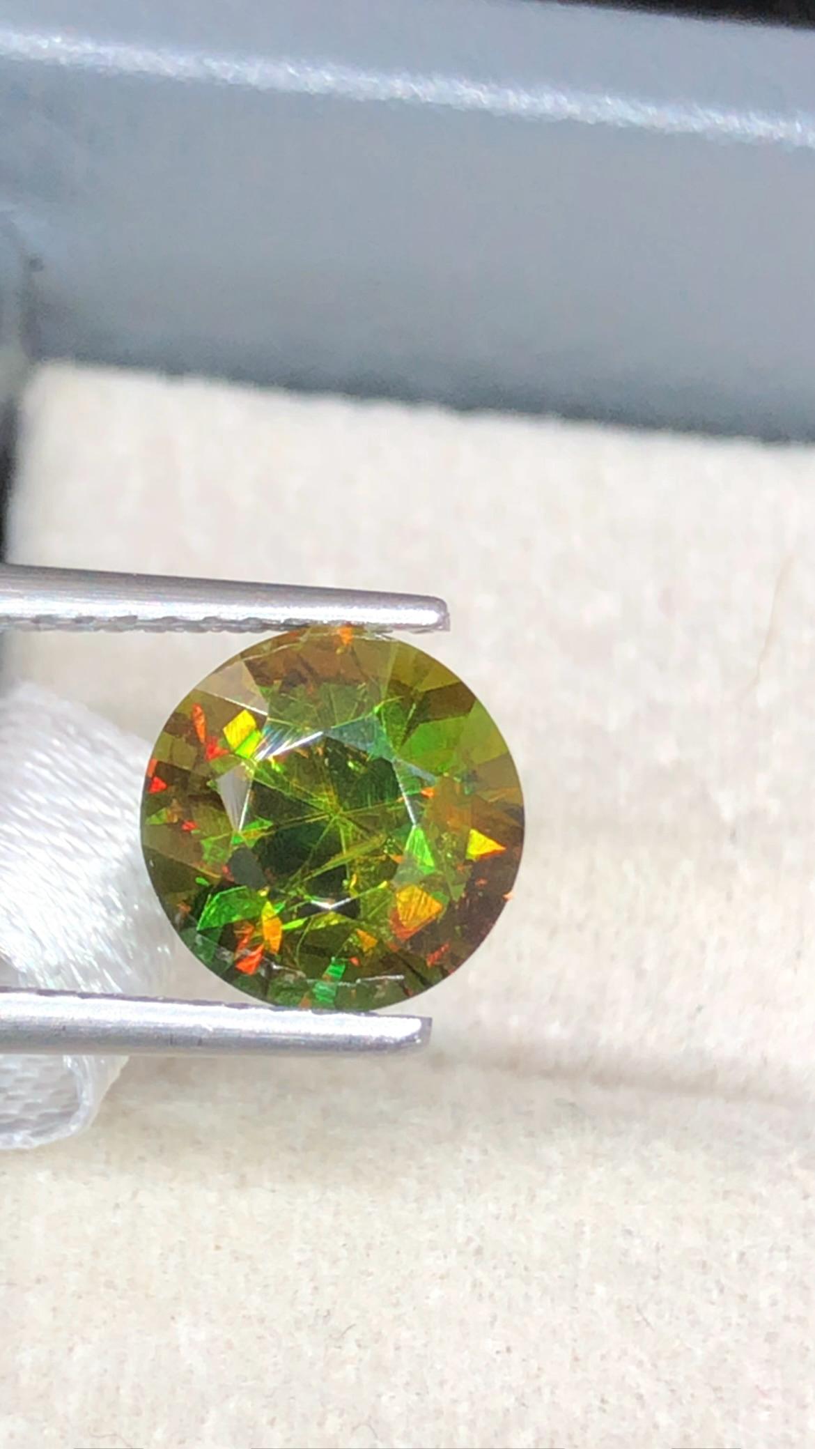 Chrome Sphene 2.10ct Round Cut From Madagascar