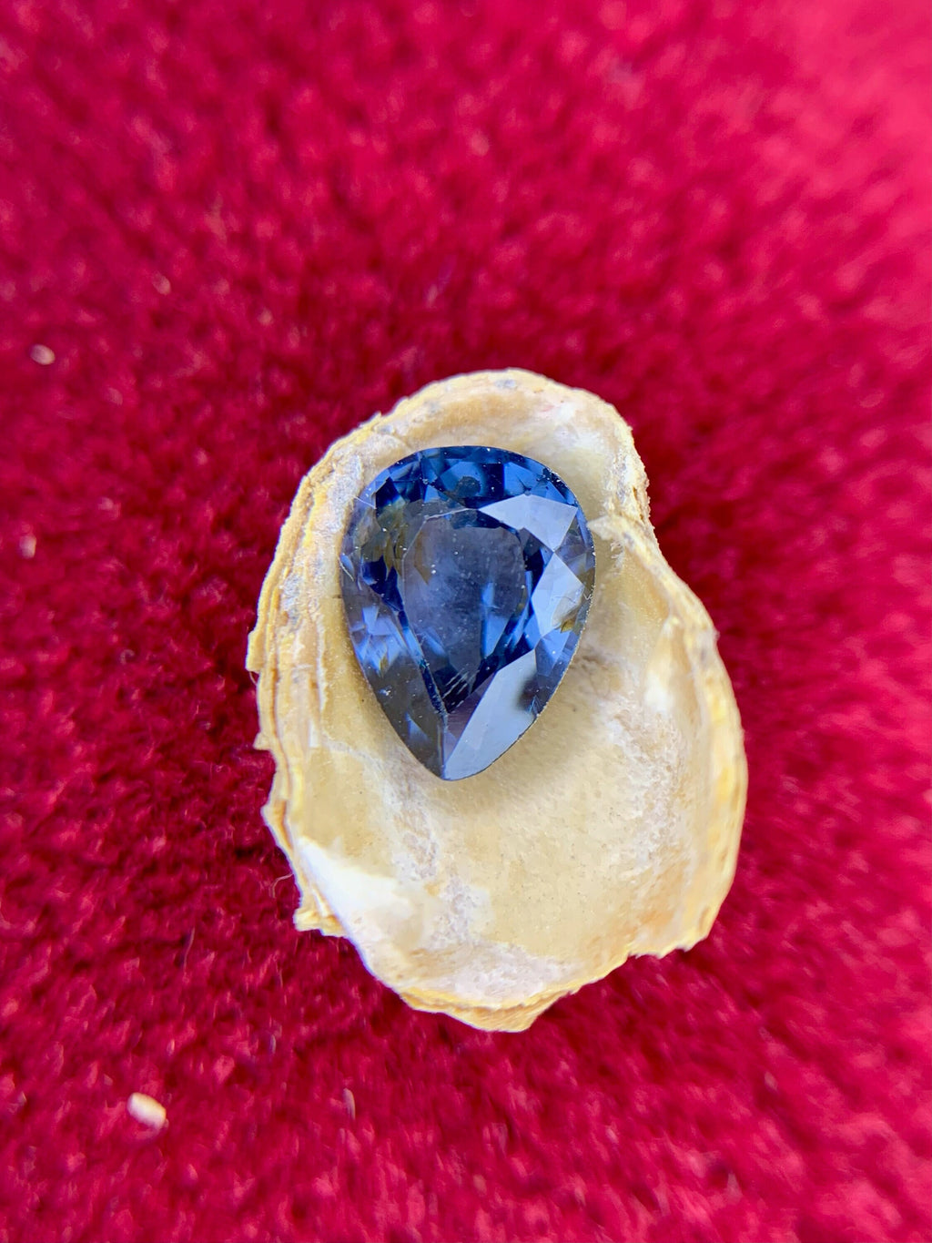 Royal Blue Spinel Gemstone: Pear Shape Faceted Loose Stone, 1.65 CT