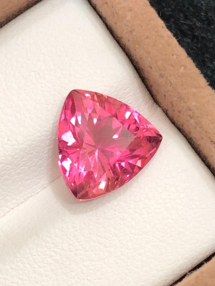 Hot Pink Rubellite 5.10ct Trillion Brilliant-Cut Madagascar