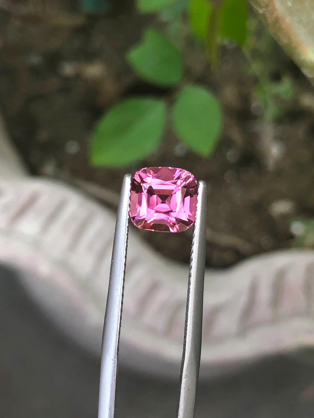 Natural Pink Tourmaline Gemstone: 2.45 CT Cushion Cut Ring Stone