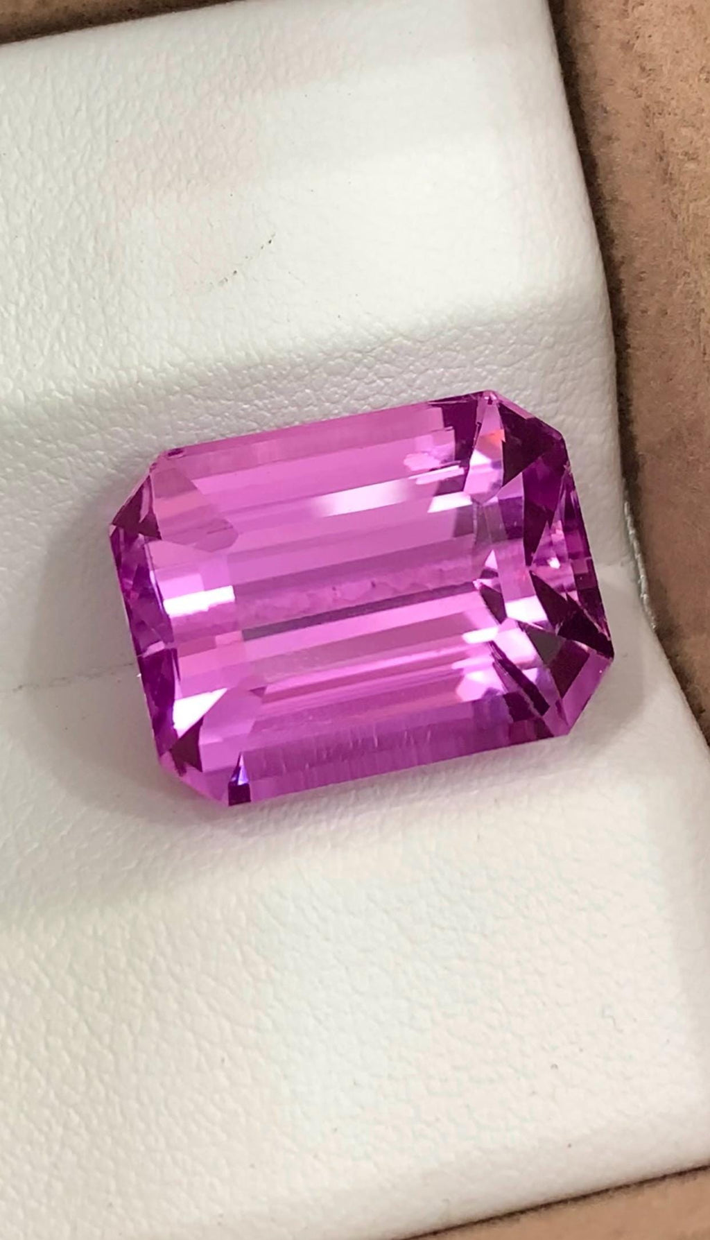 Pink Kunzite 26.20 Carat Emerald Cut Loose Gemstone from Afghanistan