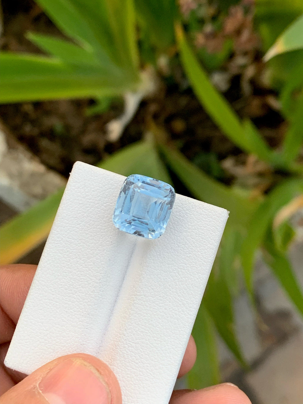 Santa Maria Aquamarine Gemstone: Emerald Cut, Brazilian Loose Stone (7.30 CT)