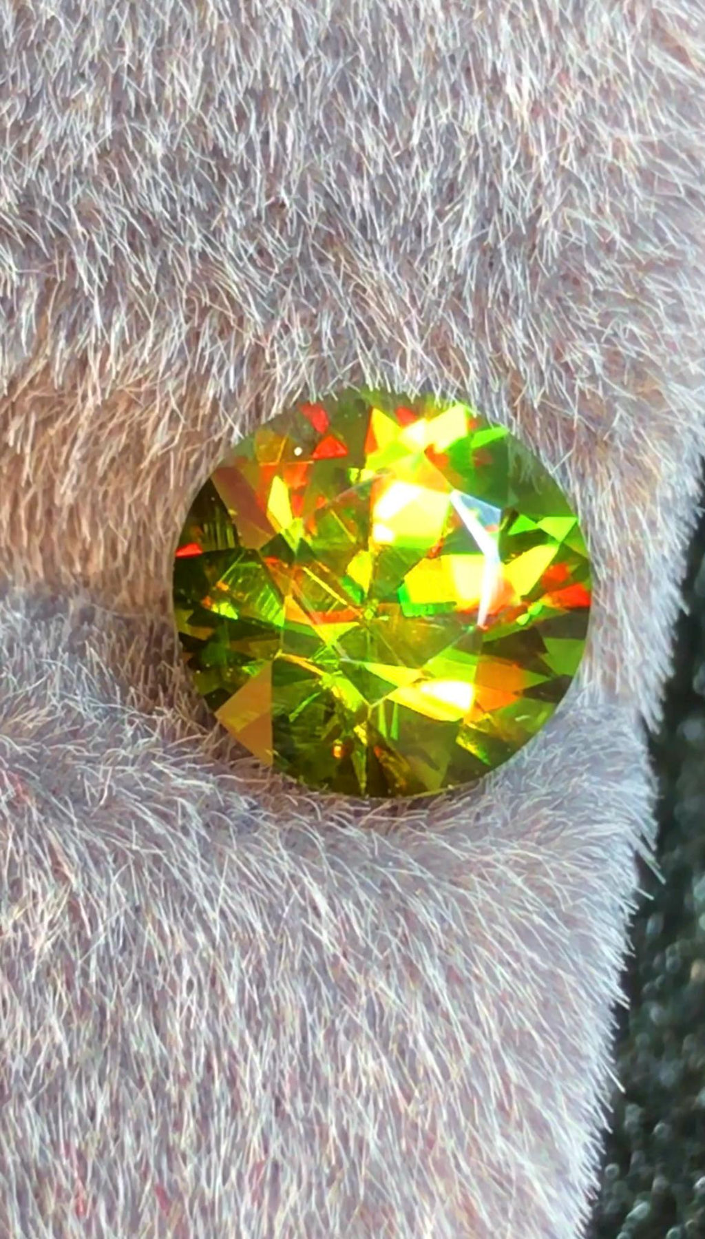 Green Sphene 2.15 ct Round Cut Green Gemstone from Skardu Pakistan