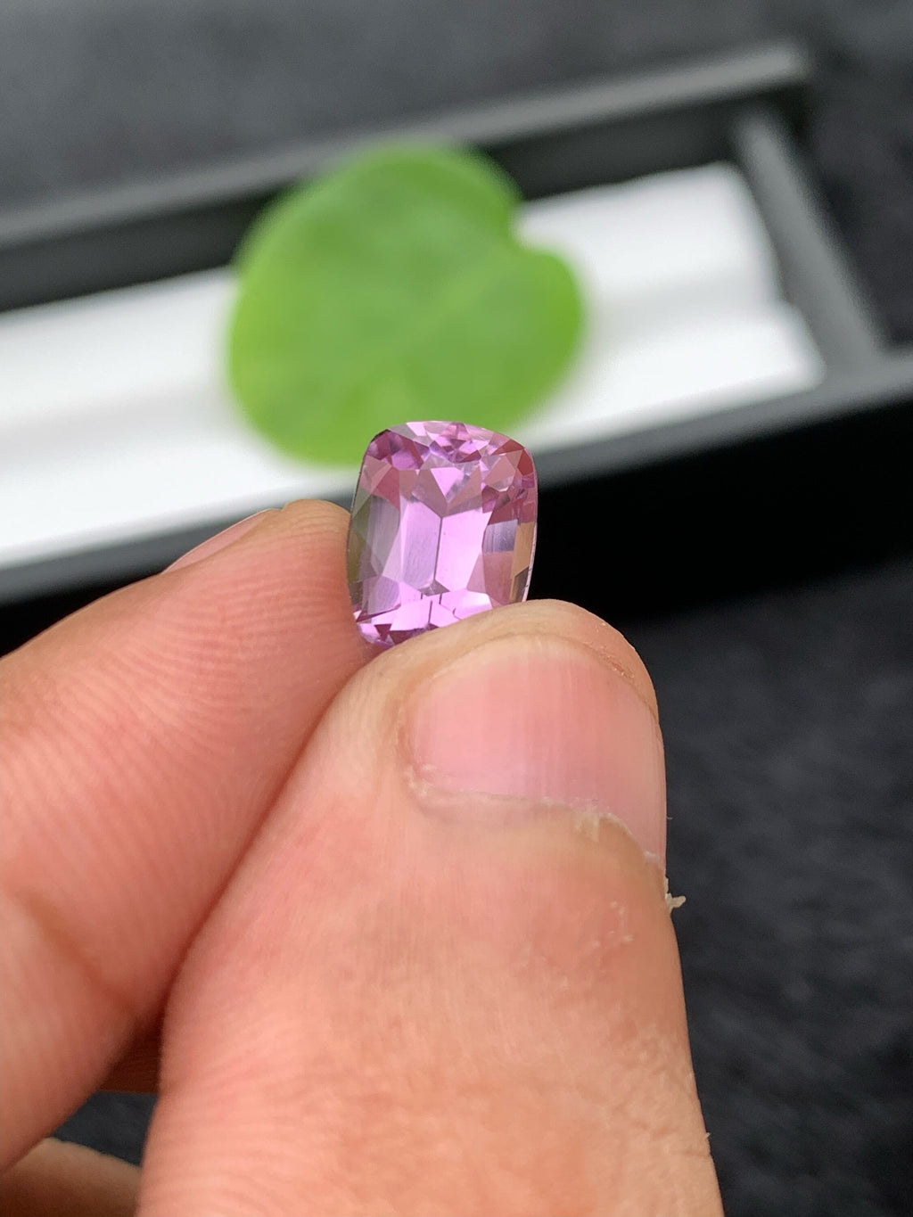 4.65 CT Pink Kunzite Gemstone: Cushion Cut, Afghanistan Origin