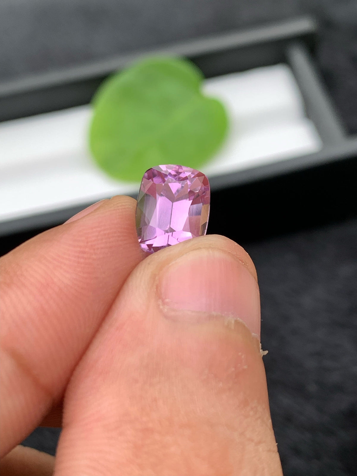 4.65 CT Pink Kunzite Gemstone: Cushion Cut, Afghanistan Origin