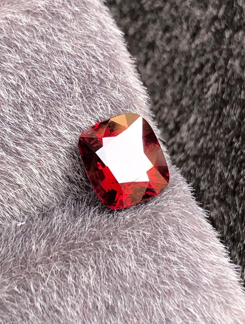 Vivid Red Spinel 1.73ct  Radiant Cushion Cut - Burma Gemstone Loose Stone