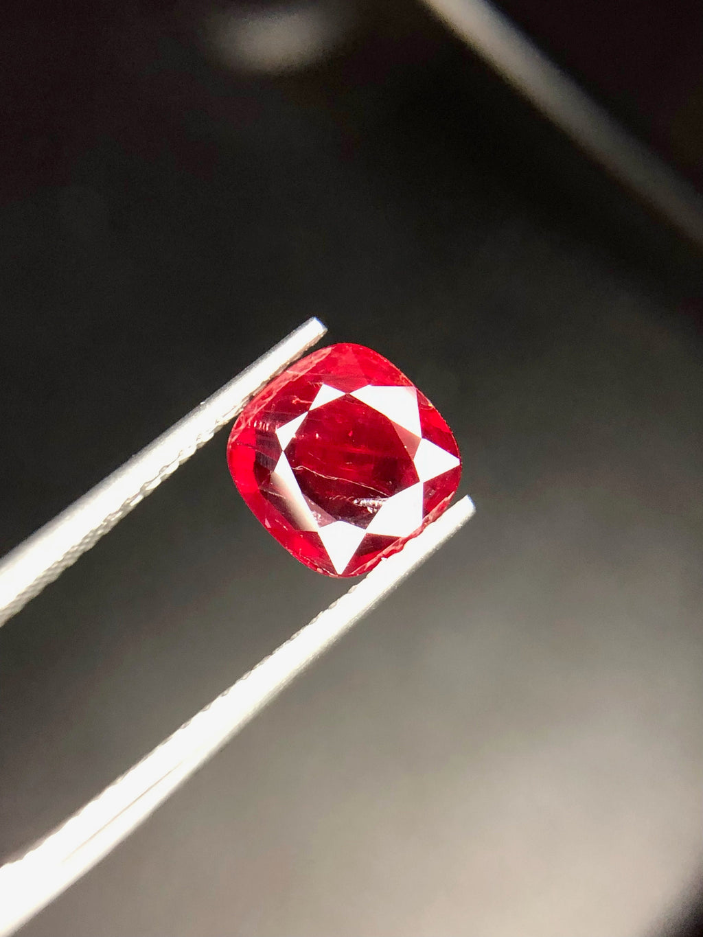 Vivid Red Ruby Gemstone: 2.05 CT Cushion Cut Afghanistan Ruby