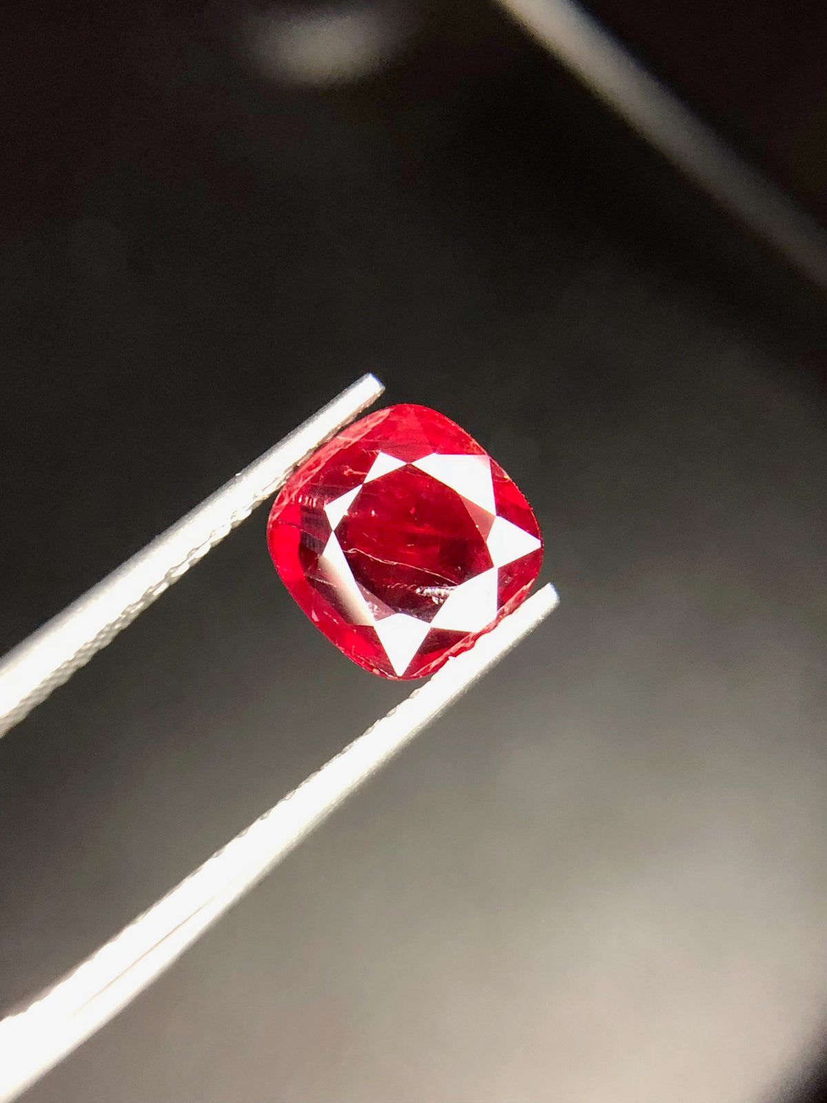 Vivid Red Ruby Gemstone: 2.05 CT Cushion Cut Afghanistan Ruby