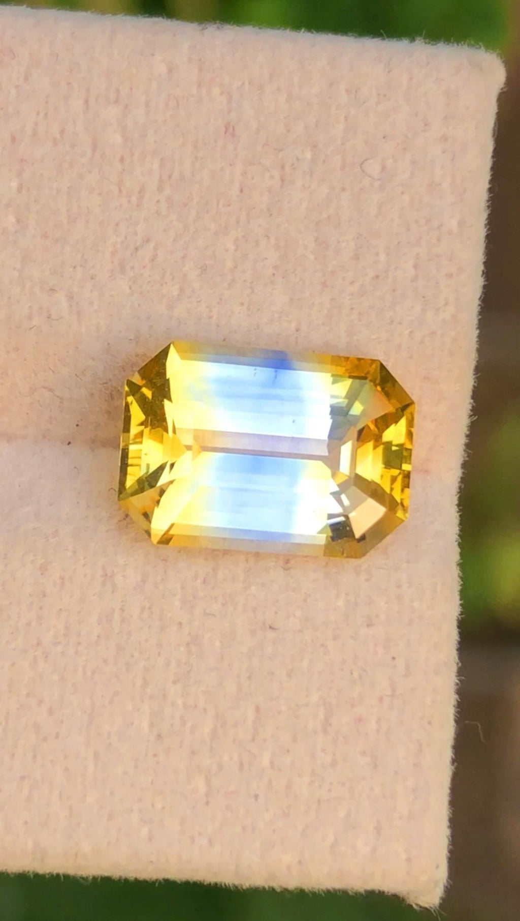 Yellow Sapphire 3.53 ct Emerald Octagonal Cut From Ceylon Srilanka No Heat