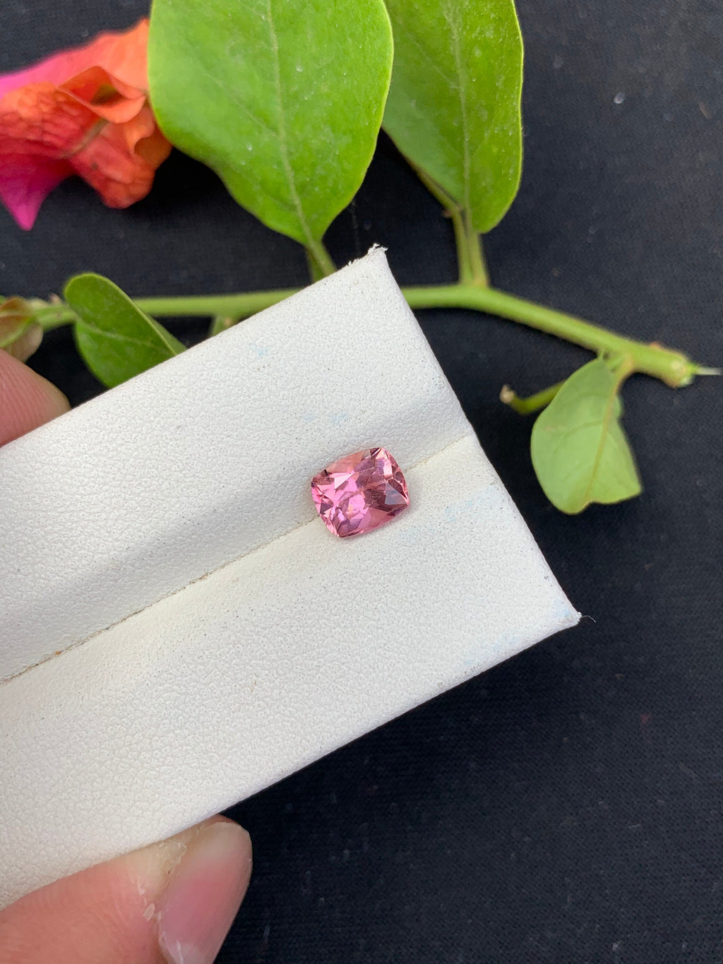 Sweet Pink Tourmaline Gemstone: 1.30 Carat Cushion Cut Loose Gem