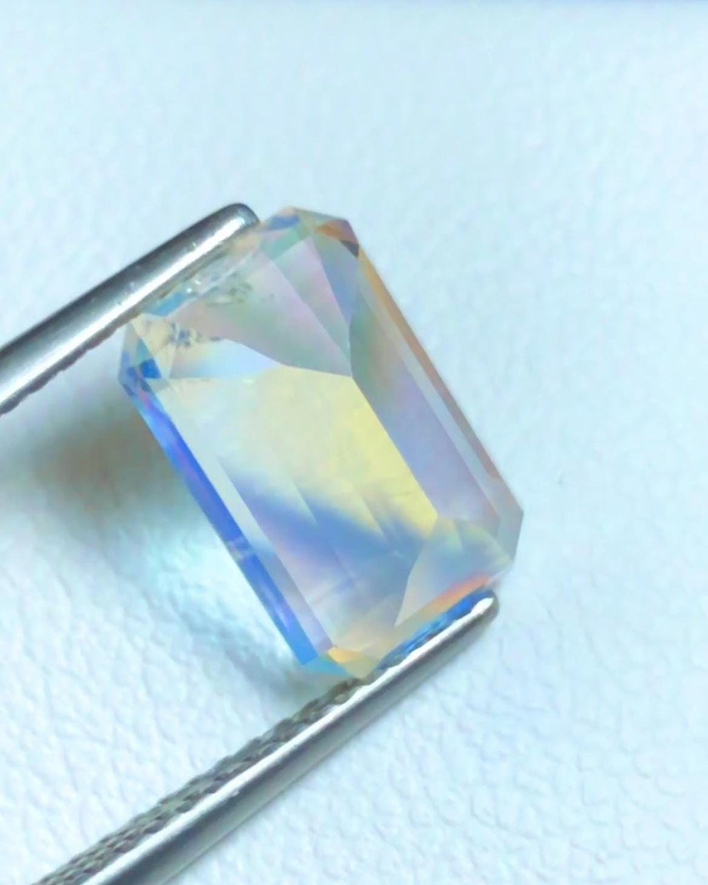 Rainbow Moonstone 3.29ct Emerald Cut Loose Gemstone – Madagascar