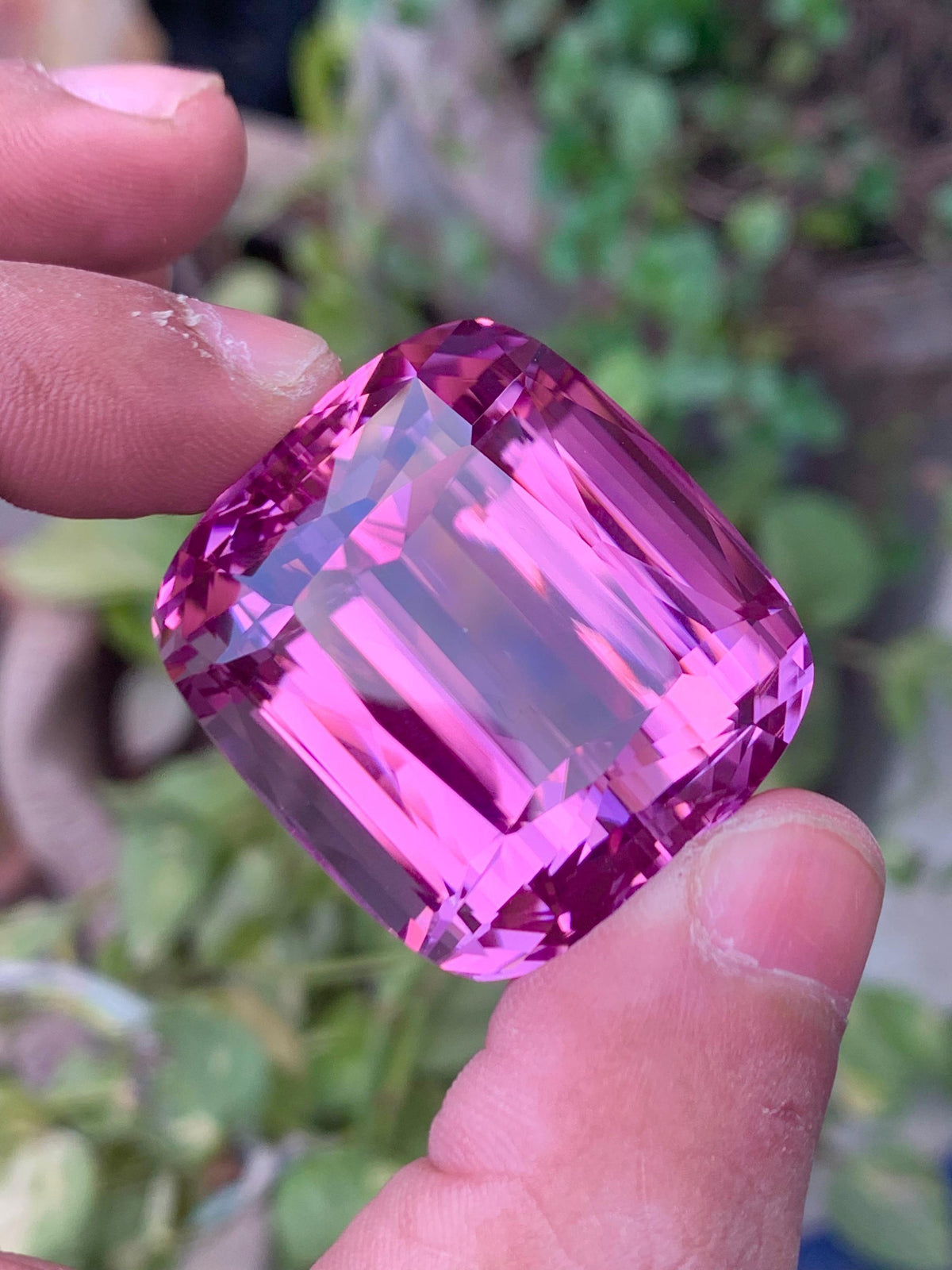 Pink Kunzite Gemstone: 223.30 CT Faceted Cushion Cut