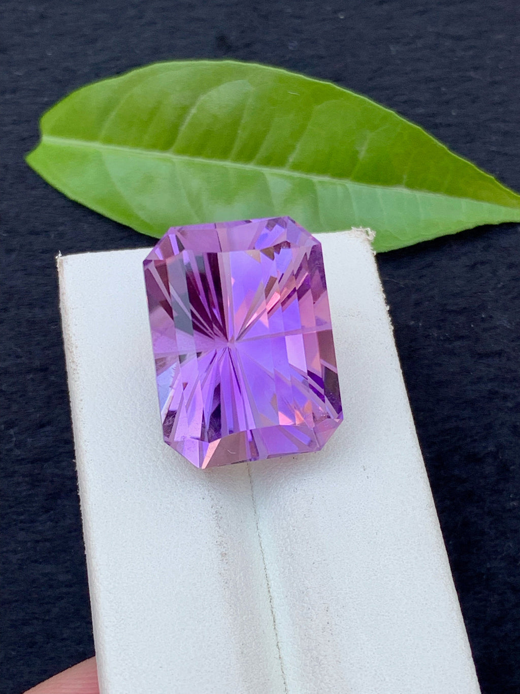 Pink Purple Amethyst Gemstone: Custom Cut Loose Gem (37 CT)